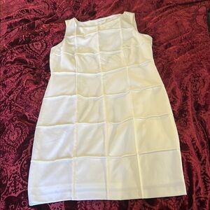Calvin Klein White Retro Sleeveless Dress 10